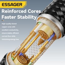 Essager 4 In 1 Digital Display USB Cable Type C 100W PD Fast Charging Wire For iPhone Macbook iPad Xiaomi Type C Lighting Cable