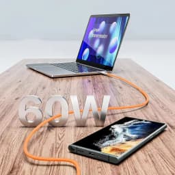 60W PD Nylon Braided USB-C to USB C Fast Charger Cable For iPhone 17 16 15 /Pro Max Compatibility Samsung Type C Fast Charging