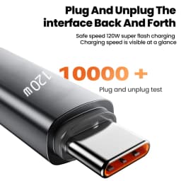 NNBILI 1-2PCS 120W Car USBA to USB C Fast Charging For Samsung S26 Xiaomi Huawei USBC To USB C Spring Cable For iPhone 18 17