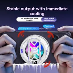 K51 AI Mobile Cooler Magnetic Back-clip Ice Cooling Radiator Digital Display RGB Light Gaming Cooler Temperature Control