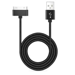 Fast Charging Cable for iPhone 4 4s iPad 2 3 iPod 30 Pin Nylon Braided Wire Metal Plug Data Transfer Sync USB Charger Adapter