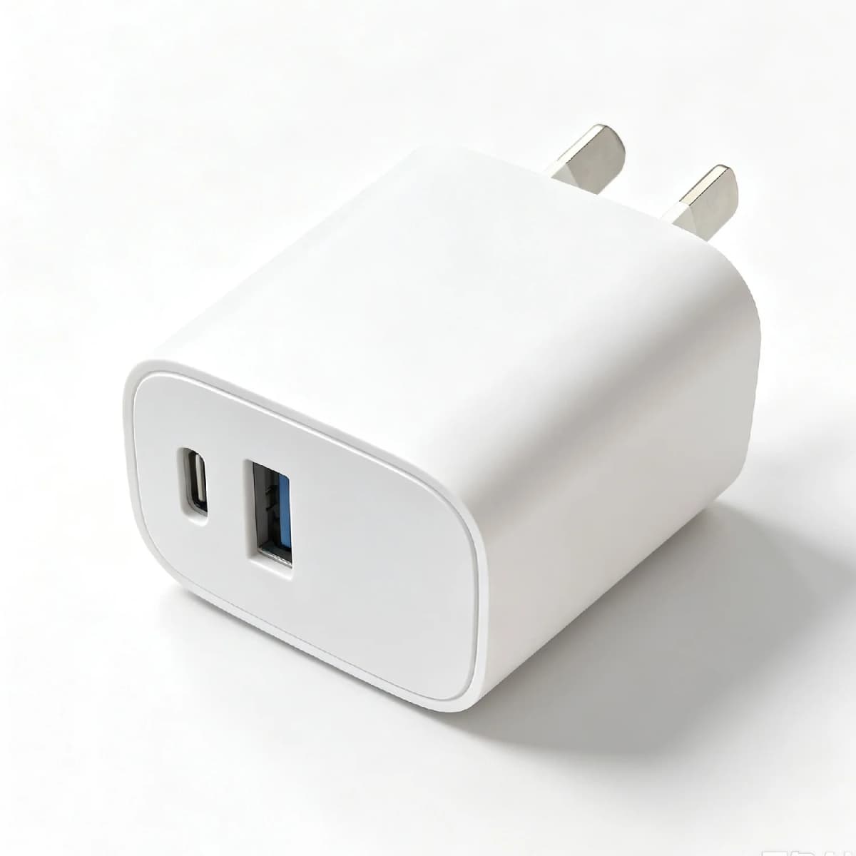 Dual Port PD Fast Charger AU Plug, USB-C + USB-A Wall Charger Adapter for iPhone, Samsung, Android Phones & Tablets