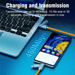 NNBILI 4 In 1 120W Type C to Type C IOS Cable 3 IN 1 PD 100W Fast Charging Data Cable for iPhone 11 12 13 14 Pro Max Samsung S24