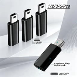 Type C to Mini USB Adapter Fast Charging Data Transfer USB C Female to Miniusb Male Converter For Cameras MP3 MP4 PSP GPS Radio