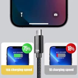 10A 120W Cable Super Fast Charge Cable Highspeed Data Transfe USB A To TypeC Data Cord Knit Cable For Phone Quick Charging Cable
