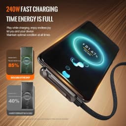 KEBIDUMEI Foldable Charging Cable With Integrated Stand Fast Charging Cable Phone Tablet 240W Ultra-Fast Data Cable Phone Holder