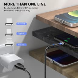 Magnetic Fast Charging Micro USB Type C Cable For iPhone Samsung Xiaomi Realme Oneplus Huawei Mobile Phone Magnet Wire Data Cord