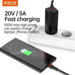 PZOZ PD 5A USB C to USB Type C Cable 100W Fast Charging For iPhone 15 Pro Max MacBook iPad Samsung Xiaomi 60W USBC Charger Cord