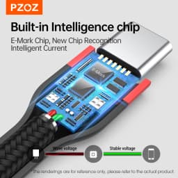 PZOZ PD 5A USB C to USB Type C Cable 100W Fast Charging For iPhone 15 Pro Max MacBook iPad Samsung Xiaomi 60W USBC Charger Cord