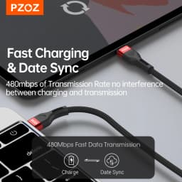 PZOZ PD 5A USB C to USB Type C Cable 100W Fast Charging For iPhone 15 Pro Max MacBook iPad Samsung Xiaomi 60W USBC Charger Cord