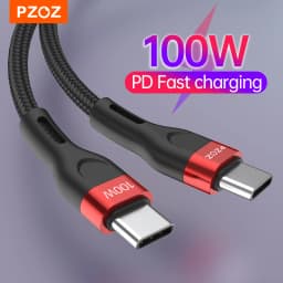 PZOZ PD 5A USB C to USB Type C Cable 100W Fast Charging For iPhone 15 Pro Max MacBook iPad Samsung Xiaomi 60W USBC Charger Cord