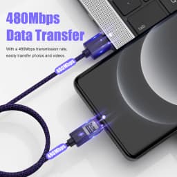240W Magnetic Charging Cable PD3.1 5A Fast Charging USB C Cable Magnetic Phone Charger Cord for iPhone15 Realme Poco Xiaomi