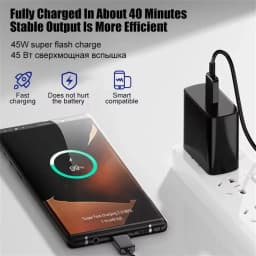 PD 45W USB C Charger Super Fast Charger Type C Cable For Samsung S22 S23 Ultra Note 20 Quick Charge Phone Charger Adapter