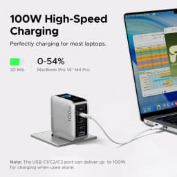 UGREEN 100W GaN Charger With Smart Display For MacbookPro Laptop iPhone 17 16 Pro iPad Tablet Samsung QC4.0 PD 3.0 USB C Charger