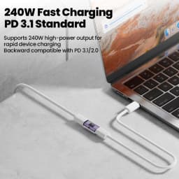 PD 240W USB C to Type C Fast Charging Converter 80Gbps High-Speed USB C Data Adapter For Macbook 16K@60Hz Video Projecting