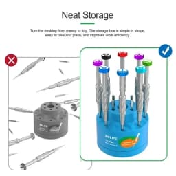 RELIFE RL-078A Screwdriver Rotating Storage Box for Mobile Phone Repair Multiple Holes Soldering Iron Tips Storage Holder