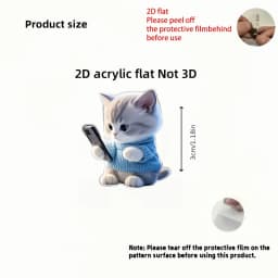 2D Flat 2pcs Cute Cat Phone Charger Cable Protectors Adorable Kitten Design Connector Cover For iPhone Type-C Charging Interface