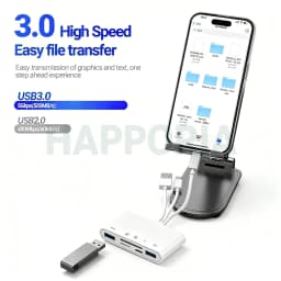 New 5 In 1 SD Card Reader USB HUB for iPhone 12 13 14 15 16 17 Huawei USB 3.0 Type C to SD TF Card Memory Reader OTG Adapter
