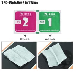 5PCS Wet Dry Wipes Cleaning Cloths Dust Sticker Tools For Tempered Glass Screen Protector Guard Film For Phones Camera Tablet