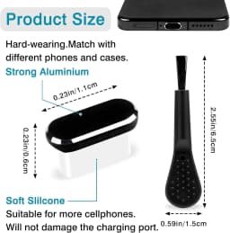 4Pcs USB C Dust Plug With Cleaning Brush Anti Dust USB-C Plug Cover Charging Port Cover Caps For iphone Samsung All Smart Phone