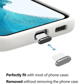 4Pcs USB C Dust Plug With Cleaning Brush Anti Dust USB-C Plug Cover Charging Port Cover Caps For iphone Samsung All Smart Phone