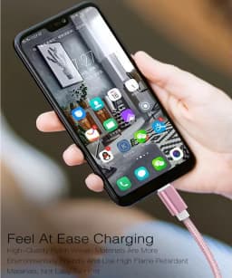 Type-C USB Fast Charging Braided Cable for Samsung S24 A53 Xiaomi 11 12 13T Redmi Note 10S 11S 12T Honor X7 X8 X9 OPPO VIVO POCO