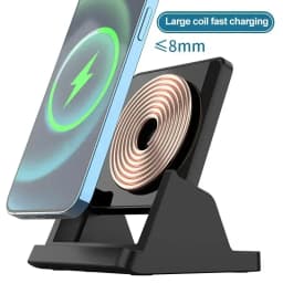 Wireless Charger Removable Desktop Vertical Holder Stand For iPhone 17 16 15 14 13 12 Samsung S25 Xiaomi 15 Quick Charging Dock