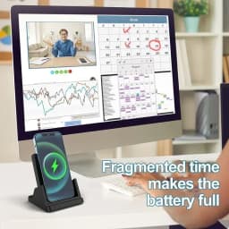 Wireless Charger Removable Desktop Vertical Holder Stand For iPhone 17 16 15 14 13 12 Samsung S25 Xiaomi 15 Quick Charging Dock