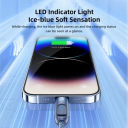 Toocki Car USB Lightning Cable 2.4A Spring Telescopic Fast Charging Cord for iPhone 14 13 12 Pro Max 8 7 Lightning Charger Wire