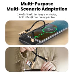 15CM 25CM 50CM Short Elbow USB Type C Cable for IPhone15 16 Huawei Xiaomi Samsung S24 Fast Charging Type C Power Bank Data Cable