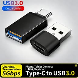 OTG USB 3.0 to Type C Adapter USB 2.0 Male to Type C Female Fast Charging Data Transfer OTG USB C Compatible with Samsung PC
