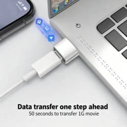 OTG USB 3.0 to Type C Adapter USB 2.0 Male to Type C Female Fast Charging Data Transfer OTG USB C Compatible with Samsung PC