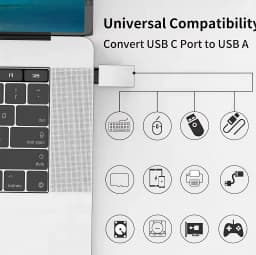 OTG USB 3.0 to Type C Adapter USB 2.0 Male to Type C Female Fast Charging Data Transfer OTG USB C Compatible with Samsung PC