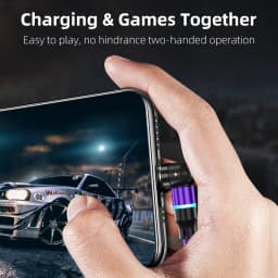 AUFU 3 in 1 540 Rotate Magnetic Type C Cable Micro USB Magnet Fast Charging Cable With LED For iPhone Xiaomi Huawei Samsung POCO