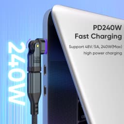 16Pin 240W Magnetic USB C to Type C OTG Adapter Fast Charge Cable Converter for iPhone 16 15 MacBook Pro Xiaomi Samsung
