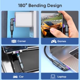 16Pin 240W Magnetic USB C to Type C OTG Adapter Fast Charge Cable Converter for iPhone 16 15 MacBook Pro Xiaomi Samsung
