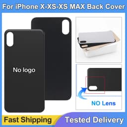 For iPhone X / XS / XS Max Battery Back Cover Glass Panel Rear Door Housing Case Replacement Part