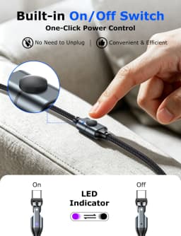 AUFU 240W USB C Extension Cable Type C Extender Cord for MacBook Xiaomi Nintendo Switch Independent Switch USB Extension Cable