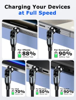 AUFU 240W USB C Extension Cable Type C Extender Cord for MacBook Xiaomi Nintendo Switch Independent Switch USB Extension Cable