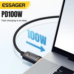 Essager 3 in 1 100W USB C Charging Cable for Apple iWatch iPhone 16/15/14/13 Pro With Type C Lightning Fast Charging Cable