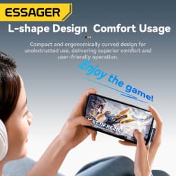 Essager L-shape Type-C to 3.5mm Jack Audio Adapter for iPhone 17 16 Samsung Lightning to 3.5mm Headphone Adapter for iPhone14 13