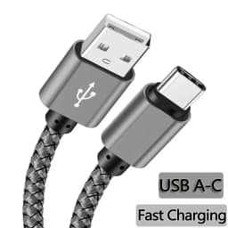 Nylon Data Cable Fast Charger USB A to Type C Charging Cable For Huawei Samsung Android Phone TypeC Charging Device 1M 2M 3M