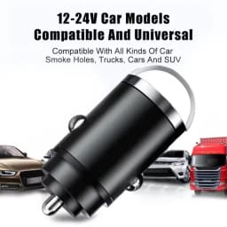 100W Mini Car Charger QC 3.0 Fast Charging PD USB Type C Pull Ring Car Phone Charger Adapter For Iphone 15 Xiaomi Samsung Huawei