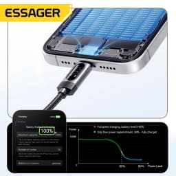 Essager 100W Car Spring Type C Cable For iPhone 17 16 15 Pro Xiaomi Samsung PD Fast Charging For Macbook iPad Type C to C Cable
