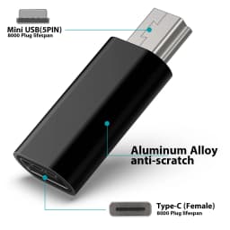  2/3pcs Type C to Mini USB Adapter USB C Female to MiniUSB Male Charging Data Converter Suitable for GoPro Hero 3+ MP3 Camera