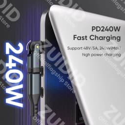 180 Rotate USB C to Type C OTG Data Adapter 240W 5A USB C Fast Charging Converter for iPhone 15 16 MacBook Pro Samsung Xiaomi