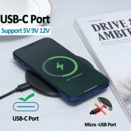 Wireless Charger For iPhone 17 16 15 14 13 Pro Max Induction Fast Charging Pad Dock Station For Samsung S25 S24 Xiaomi Huawei