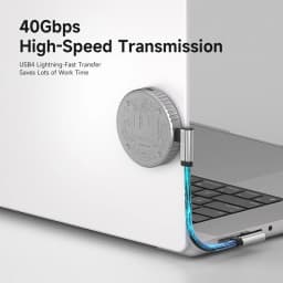 Hagibis Short USB C Cable Dual L Shape C to C 90 Degree Right Angle Type-C Fast Charging 40Gbps Cord for iPhone 17 Laptops SSD