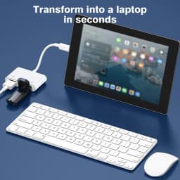 3in1 Lightning to USB/Lightning Card Reader for iPhone 14 13 12 11 Pro iPad Charging Converter For iOS OTG Adapter