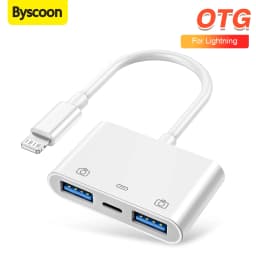 3in1 Lightning to USB/Lightning Card Reader for iPhone 14 13 12 11 Pro iPad Charging Converter For iOS OTG Adapter